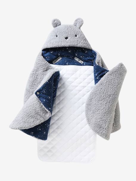 Nid d'ange transformable en peluche Ourson beige+écru+gris souris+kaki 21 - vertbaudet enfant 