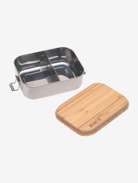 Boîte à goûter LÄSSIG inox bambou Adventure 4 - vertbaudet enfant 