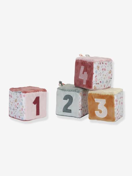 Lot de 4 cubes doux - Flowers & Butterflies - LITTLE DUTCH rose 3 - vertbaudet enfant 