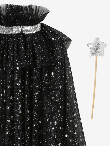 Cape à paillettes + baguette blanc+noir 10 - vertbaudet enfant 