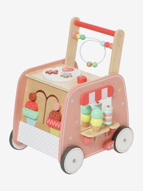 Chariot de marche marchande glaces et gâteaux en bois FSC® bois 3 - vertbaudet enfant 