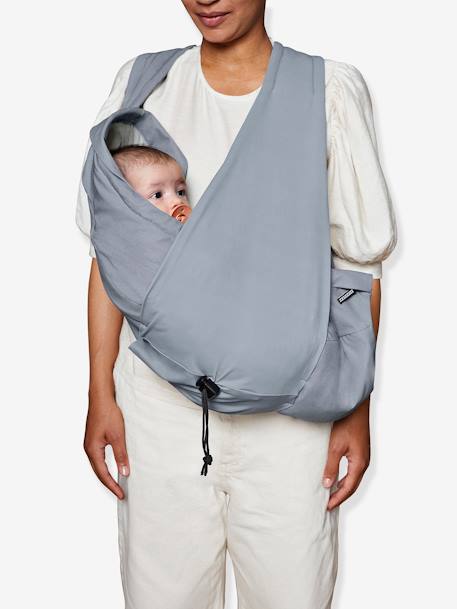 Echarpe porte-bébé IZZZI Beige sable+gris+Noir charbon 8 - vertbaudet enfant 