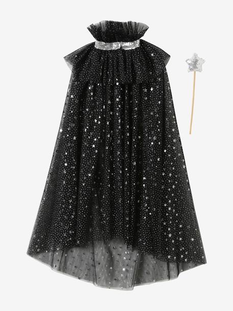 Cape à étoiles et paillettes + baguette blanc+bleu+noir 11 - vertbaudet enfant 