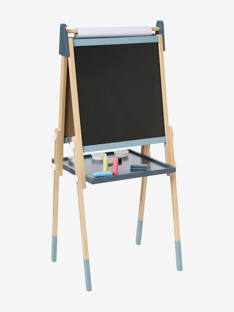 Tableau pliable et réglable en hauteur 3 en 1 en bois FSC® marine+multicolore+Rose 7 - vertbaudet enfant 