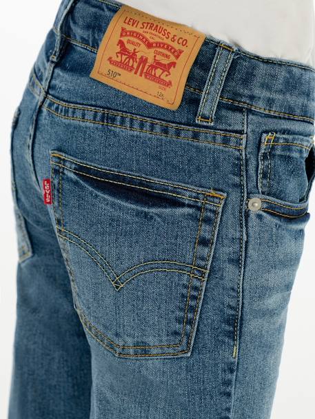 Jean skinny 510 LEVI'S bleu+bleu jean+noir 3 - vertbaudet enfant 