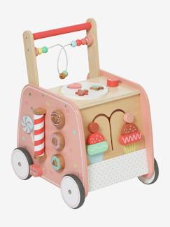 -Chariot de marche marchande glaces et gâteaux en bois FSC®