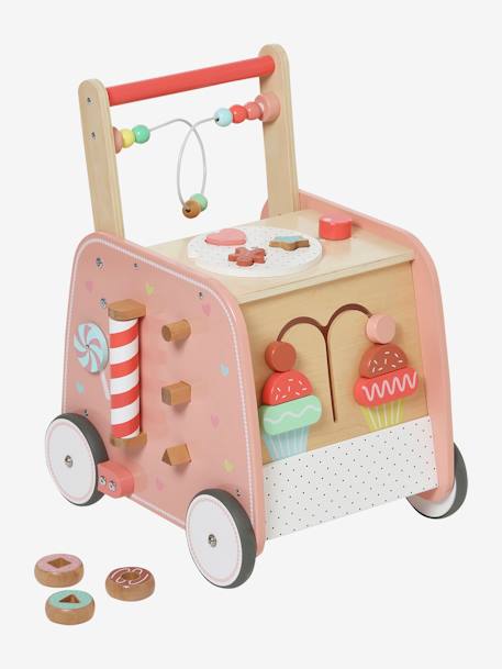 Chariot de marche marchande glaces et gâteaux en bois FSC® bois 3 - vertbaudet enfant 