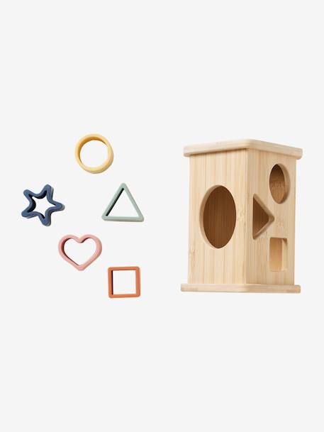 Triangle des formes à encastrer en bois et silicone beige 5 - vertbaudet enfant 