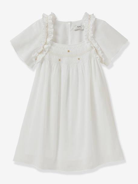 Robe Simone CYRILLUS - Collection fêtes et mariages blanc 1 - vertbaudet enfant 