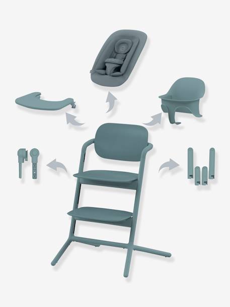 Set 4-en-1 chaise haute évolutive avec transat Cybex Lemo 2 Sand white+Stone blue+Stunning black+Suede grey 11 - vertbaudet enfant 