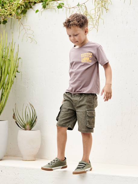 Short battle garçon facile à enfiler beige+kaki+marine 9 - vertbaudet enfant 