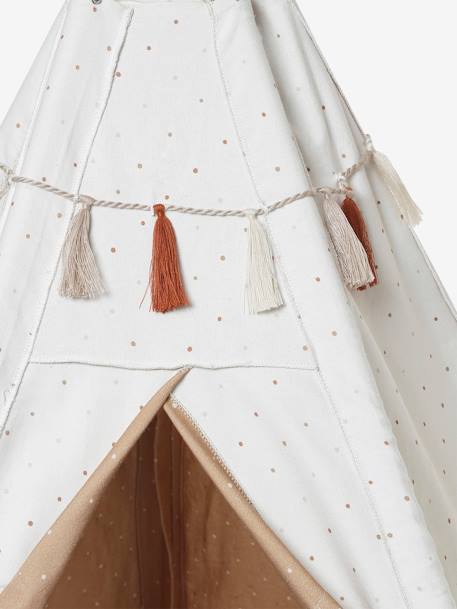 Tipi réversible Géronimo en tissu et bois FSC® caramel+multicolore 6 - vertbaudet enfant 