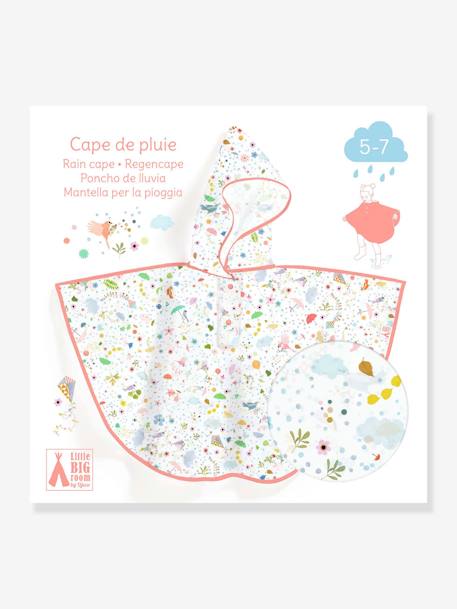 Cape de pluie 5/7 ans DJECO bleu+rose+rouge 7 - vertbaudet enfant 