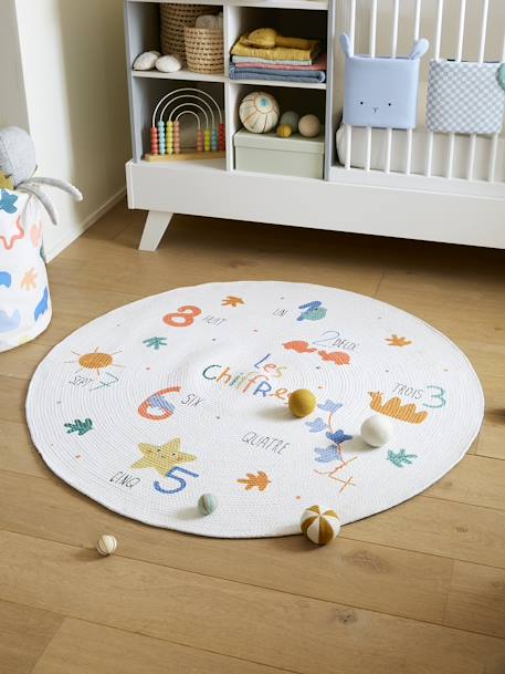 Tapis rond chiffres ARTISTE écru 2 - vertbaudet enfant 