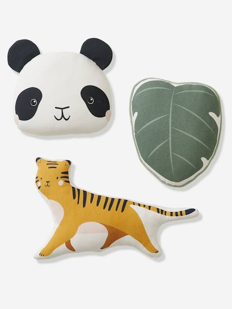 Lot de 3 coussins animaux HANOÏ écru 2 - vertbaudet enfant 