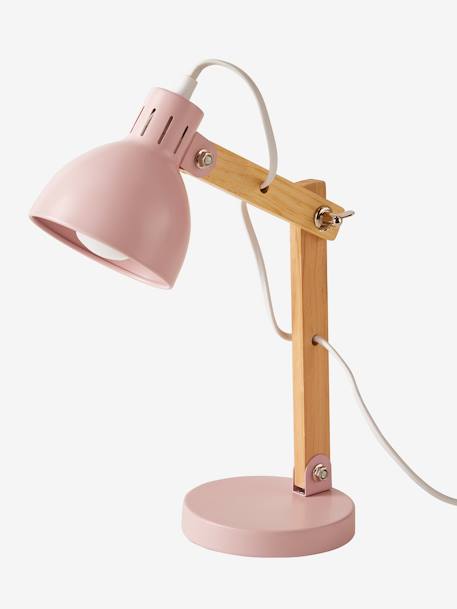 Lampe de bureau bois et métal blanc+rose 12 - vertbaudet enfant 