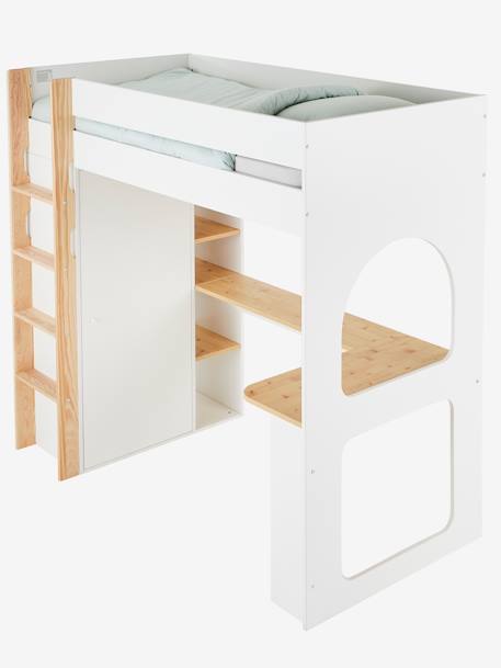 Lit mezzanine avec bureau et rangement COMBINID blanc 7 - vertbaudet enfant 