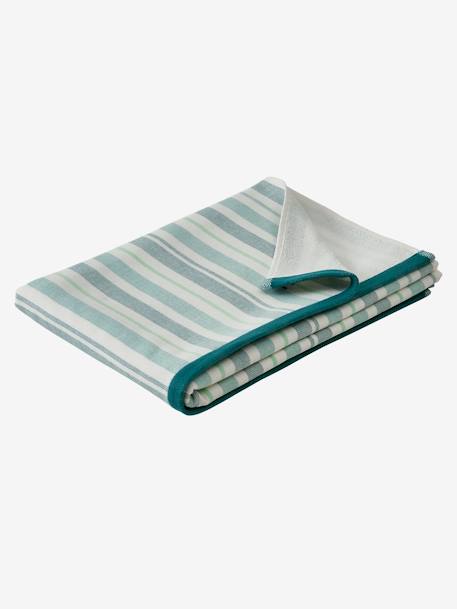 Serviette de plage / de bain fouta personnalisable rayé bleu+rayé rose 4 - vertbaudet enfant 