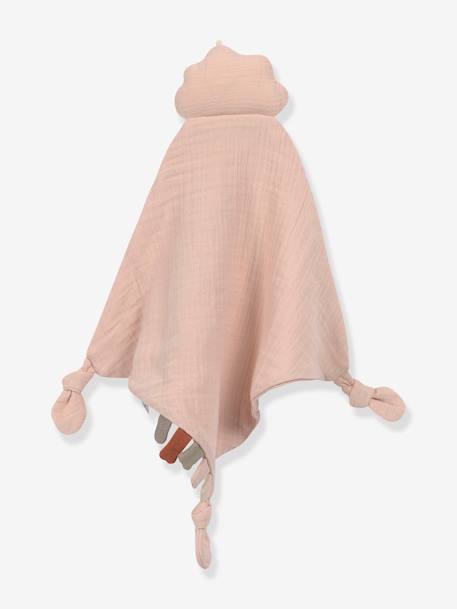 Doudou en coton bio GOTS ELHÉE rose+vert 2 - vertbaudet enfant 