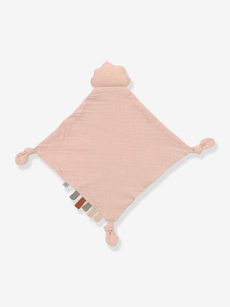 Doudou en coton bio GOTS ELHÉE rose+rouge+vert 1 - vertbaudet enfant 