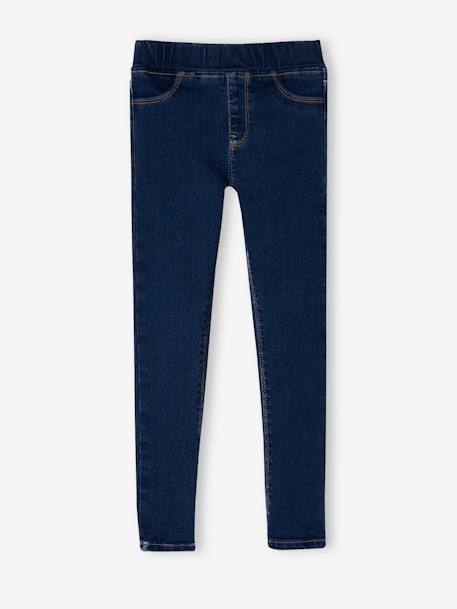 Jean tregging Basics fille bleu jean+denim gris+double stone+stone 21 - vertbaudet enfant 