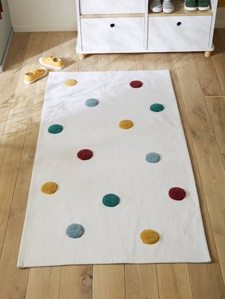 Tapis rectangle à pois écru 3 - vertbaudet enfant 