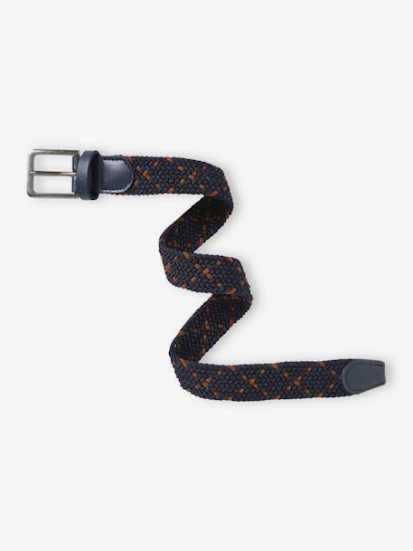 Ceinture bicolore tressée garçon marine 1 - vertbaudet enfant 