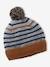 Ensemble marin bébé garçon bonnet + snood + moufles gris chiné 2 - vertbaudet enfant 