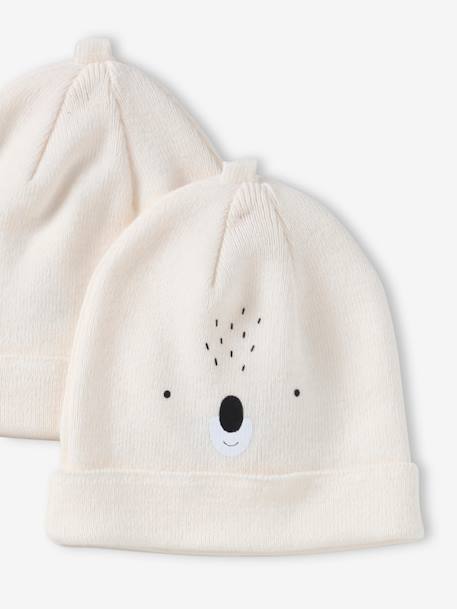 Lot de 2 bonnets koala bébé blanc 2 - vertbaudet enfant 