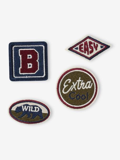 Lot de 4 badges thermocollants garçon bleu nuit 1 - vertbaudet enfant 