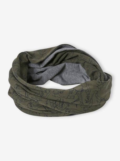 Garçon-Snood réversible garçon dino/chiné