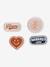 Lot de 4 badges thermocollants fille rose poudré 1 - vertbaudet enfant 