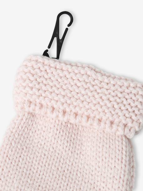 Ensemble bébé fille bonnet + snood + moufles rose pâle 6 - vertbaudet enfant 