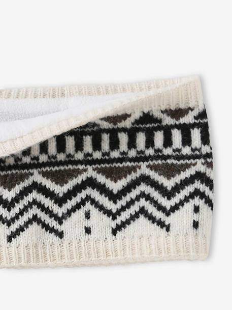 Snood en maille jacquard garçon beige 2 - vertbaudet enfant 