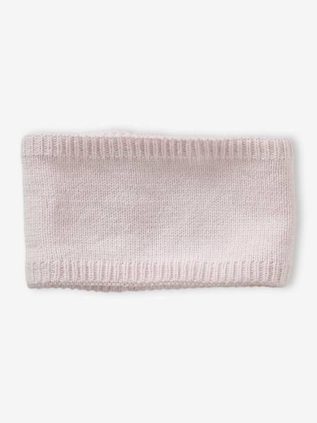 Ensemble bébé fille bonnet + snood + moufles rose pâle 3 - vertbaudet enfant 