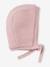 Bonnet esprit capuche bébé fille rose poudré 1 - vertbaudet enfant 