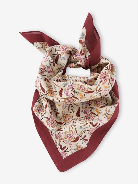 Foulard fleuri personnalisable fille mauve 3 - vertbaudet enfant 