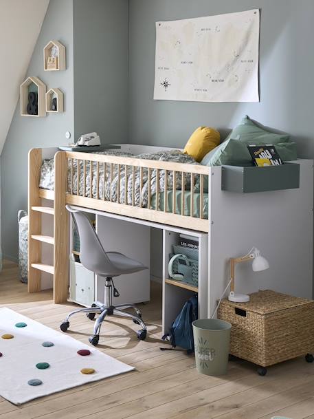 Combiné lit mezzanine + bureau coulissable GECKO blanc 5 - vertbaudet enfant 