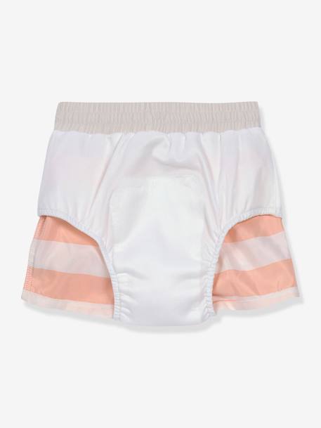 Short de bain LÄSSIG rayé blanc+rose nude 3 - vertbaudet enfant 