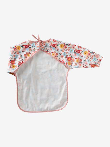 Bavoir tablier manches longues imprimé végétal+multicolore+renard+rose poudré+vichy bleu 33 - vertbaudet enfant 