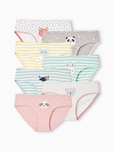 Fille-Lot de 7 culottes fille animaux