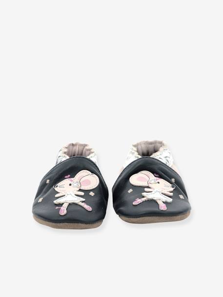 Chaussons cuir souple bébé Dancing Mouse 890272-10 ROBEEZ© rose 6 - vertbaudet enfant 