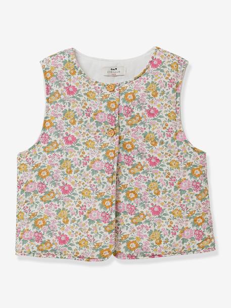 Veste matelassée Fille en tissu Liberty CYRILLUS blanc imprimé 1 - vertbaudet enfant 