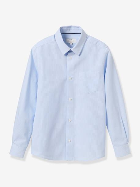 Chemise rayée garçon CYRILLUS rayé blanc 1 - vertbaudet enfant 