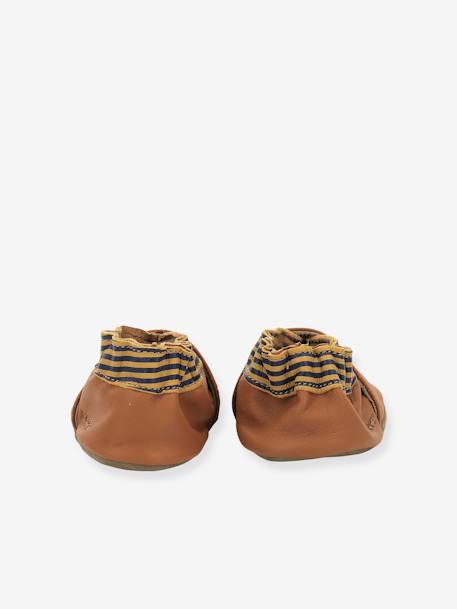 Chaussons cuir souple bébé Hibou Choux 946770-10 ROBEEZ© camel 4 - vertbaudet enfant 