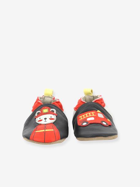 Chaussons cuir souple bébé Fireman 686641-10 ROBEEZ© marine 6 - vertbaudet enfant 