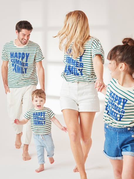 T-shirt bébé capsule famille marin rayé vert 6 - vertbaudet enfant 