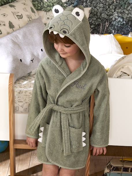 Peignoir de bain enfant Crocodile vert 1 - vertbaudet enfant 