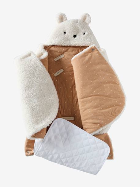 Nid d'ange transformable en peluche Ourson écru+gris souris 2 - vertbaudet enfant 