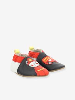 -Chaussons cuir souple bébé Fireman 686641-10 ROBEEZ©